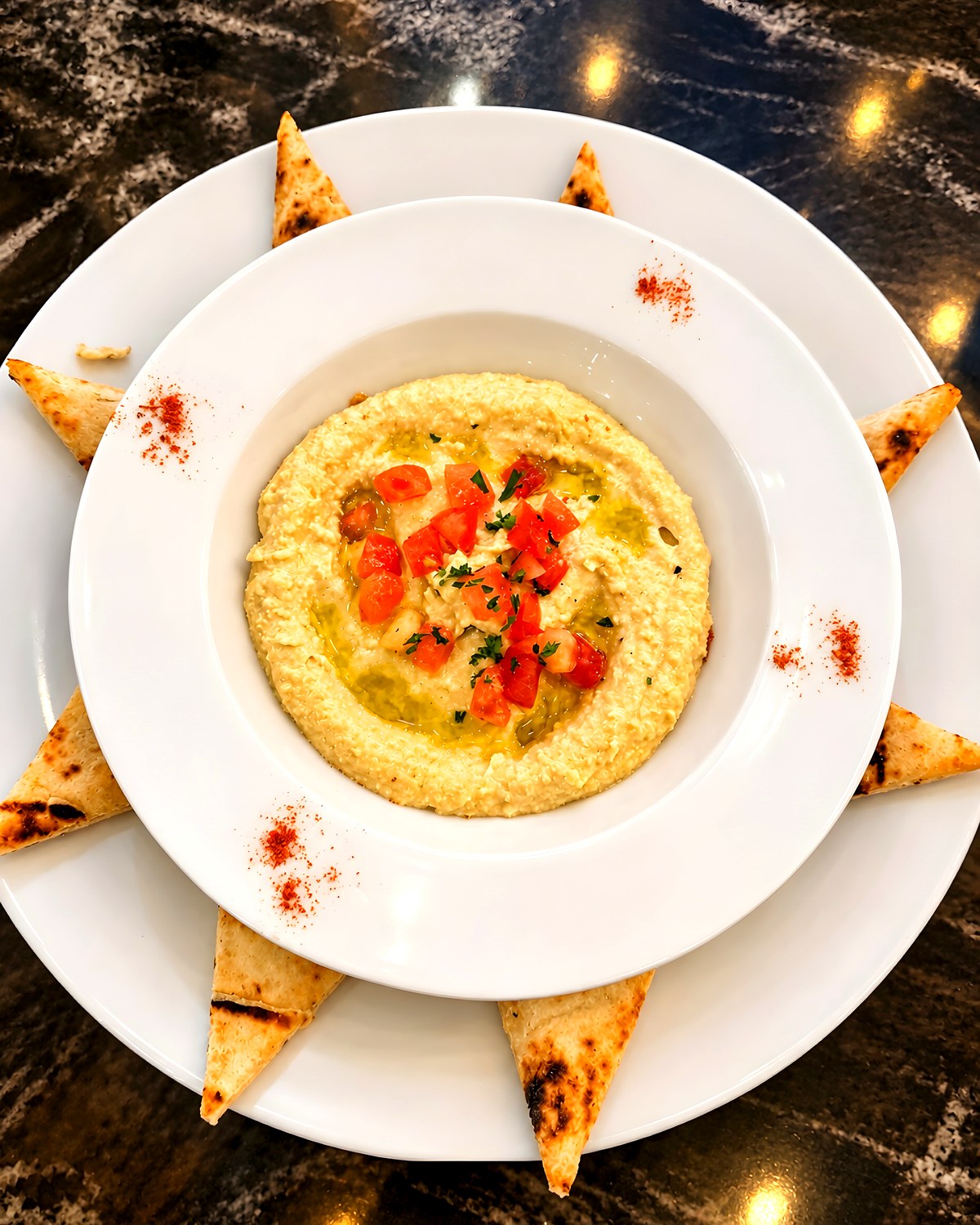 Hummus and naan