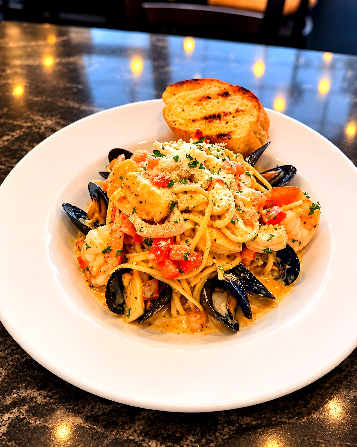 Seafood linguine