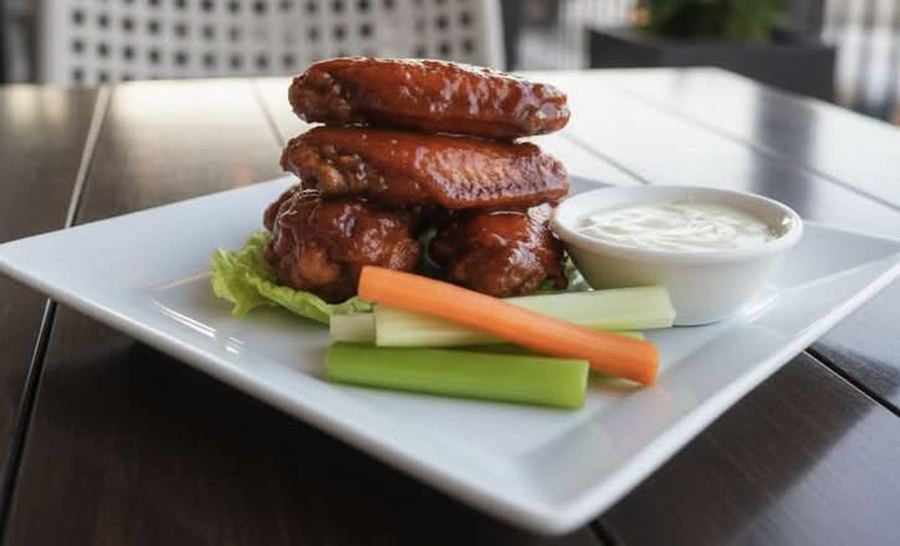 Corporate lunch catering wings platter from Lighthouse 971 in the Beaches